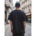 thumbnail image 2 of Camisetas con gráficos de peces para hombre, negras, cuello redondo, informales, suaves, 100 % algodón, divertidas, con frases, transpirables, absorbentes, de secado rápido, para correr, fin de semana, 2 of 6