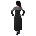 thumbnail image 3 of Moomaya A-line Color Block Maxi Dress Casual Plain Waist Belted Long Dress, 3 of 8