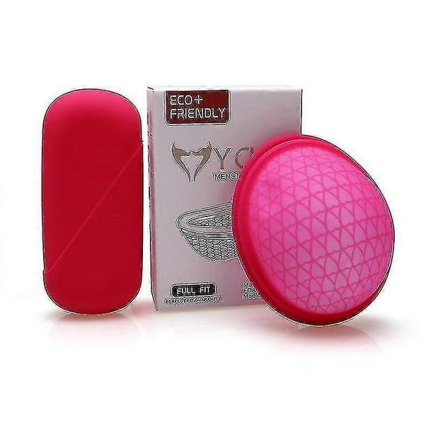 Silicone Menstrual Cup Flat-fit Design Menstrual Period Menstrual Disc Extra-thin Case L Code L 85*7