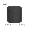 thumbnail image 4 of Flash Furniture Barrington Upholstered Round Ottoman Pouf in Black Fabric, 4 of 9
