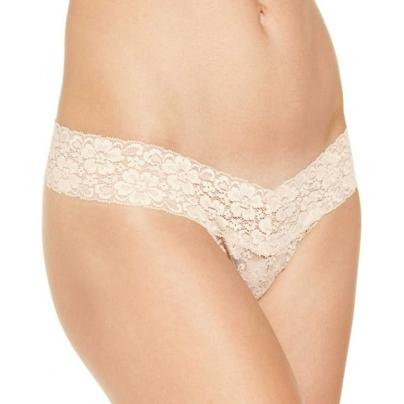 Jenni by Jennifer Moore Lace Thong Pantys, Beige, Small