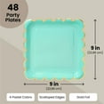 thumbnail image 4 of Sparkle and Bash Scalloped Paper Plates - 48 Count, 9-inch Square, Assorted Pastel & Gold Foil - Party Plates for Birthdays & Dessert Tables, 4 of 8