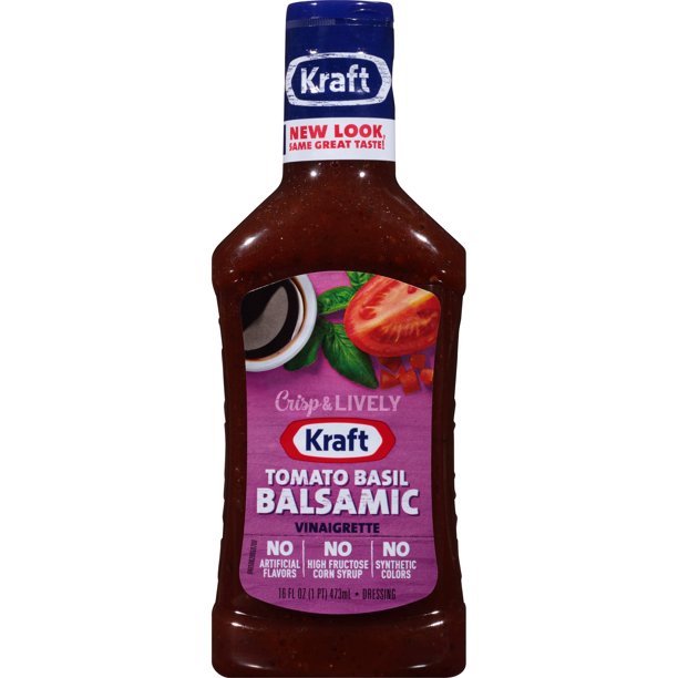 Kraft Tomato Basil Balsamic Vinaigrette Dressing 16 fl oz Bottle
