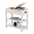 thumbnail image 5 of Narrow Sided Table with Drawers and Bottom Partition in Flip Over Design -White, 5 of 6