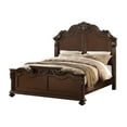 thumbnail image 3 of Benjara Splendidly Carved E.King Wooden Bed- Dark Walnut And Veneer Finish, 3 of 6