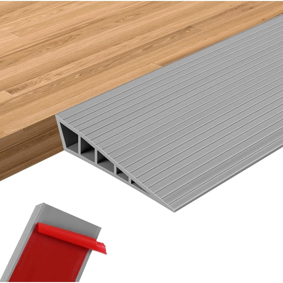 Threshold Ramps for Doorways, 2000 Lbs Load Capacity, 35.5" Wide Natural Rubber Power Wheelchair Ramp is Adjustable and Cuttable for Doorways, Curb, Sweeper, Power Scooters, Bathroom