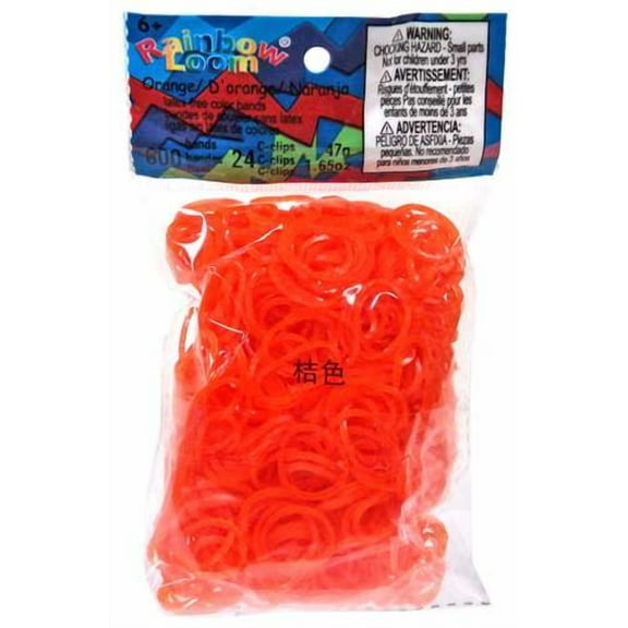 Rainbow Loom Jelly Orange Rubber Bands Refill Pack [600 ct]