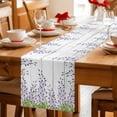 thumbnail image 5 of Purple Flowers Table Runner 90 Inches, Weeping Elegant Spring Floral Wooden Pastoral Bed Runner Dresser Scarves Tabletop for Indoor Outdoor Parties/Ceremony/Banquet, 13" x 90", 5 of 8