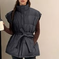 thumbnail image 5 of Wowcloth Women's Casual Solid Color Sleeveless Quilted Vest - Lightweight Padded Coat for Winter Layering & Daily Casual Wear, 5 of 9