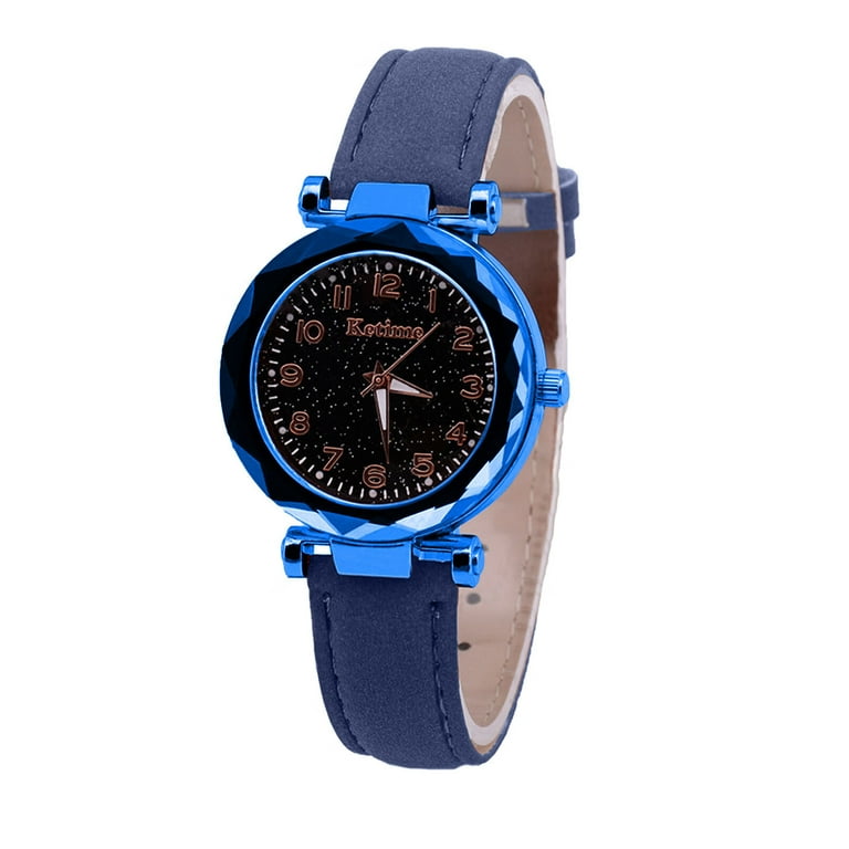 Ladies watch blue clearance colour
