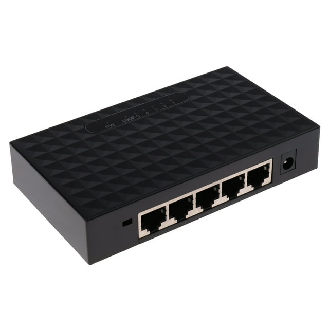 Concentrador de Caja de Plástico Macarena Conmutador Gigabit Ethernet 5 puertos