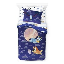 BBC Studios Bluey Blue 5 Piece Twin Bed Set w/ Sham, 100% Microfiber