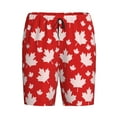 thumbnail image 4 of Easygdp Maple Leaves Men's Short Pajama Pants, Sleep Shorts, Household Pants, Casual Pants with Pockets - Large, 4 of 9