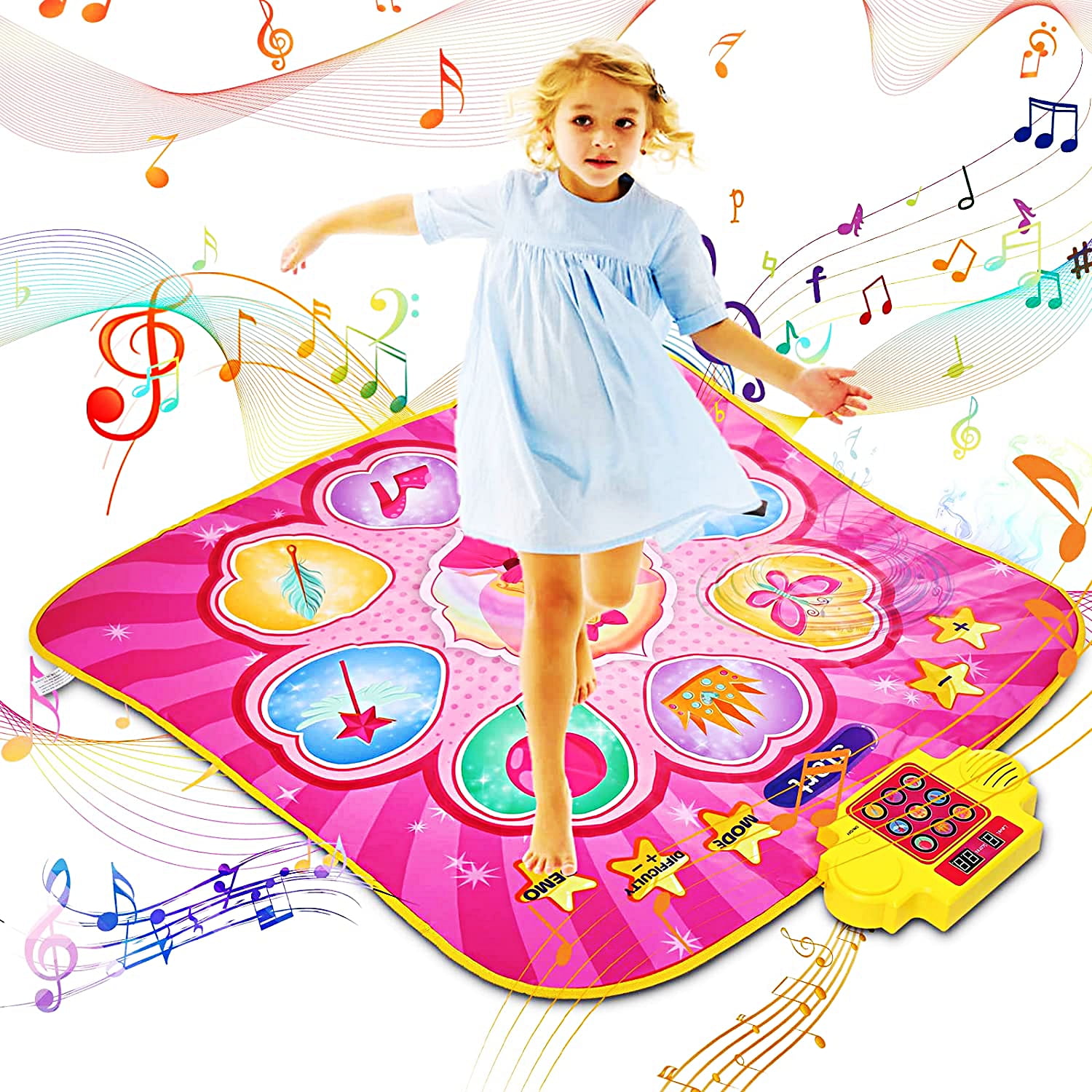 AGNEVE Dance Mat for Kids Musical Floor 8 Modes Electronic Dance Play