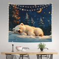 thumbnail image 2 of Xecao Starry Sky Sleep White Bear patten Tapestry 60x51 Inches Wall Hanging Poster Tapestry for Living Room Bedroom Home Decor, 2 of 6