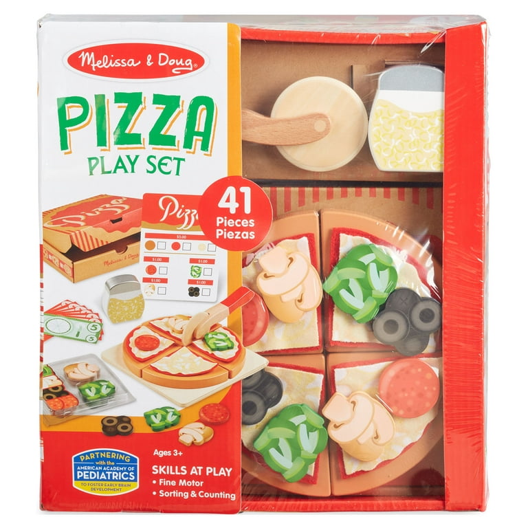 Melissa & Doug Wooden and Felt Pizza Play Set 41pcs. & Ice Cream