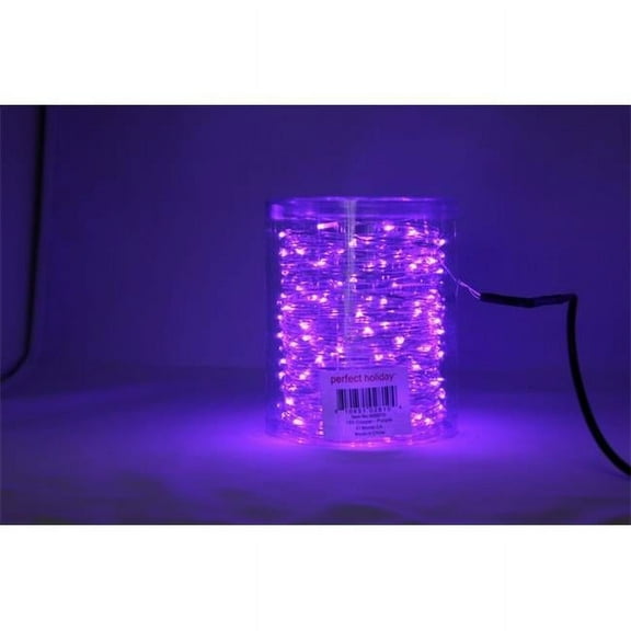 Perfect Holiday 100 LED 32ft Copper String Light - Purple