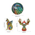 thumbnail image 2 of Rompecabezas de madera de pavo real, rompecabezas de formas únicas, rompecabezas de animales de madera, juguete educativo para adultos y niños, 2 of 10