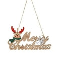 thumbnail image 3 of MXTPOV Wooden Christmas Decor Merry Christmas Sign Christmas Tree Decorations Santa Claus Christmas Deer Christmas Ornaments with Hanging Rope for Christmas Holiday Indoor Outdoor, 3 of 5