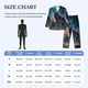 thumbnail image 4 of Fotbe Lonely Night Sky Wolf Pijama de Hombre con Estampado de Manga Larga, Conjunto de 2 Piezas, Ropa de Dormir Suave y Cómoda con Bolsillos-Medium, 4 of 7