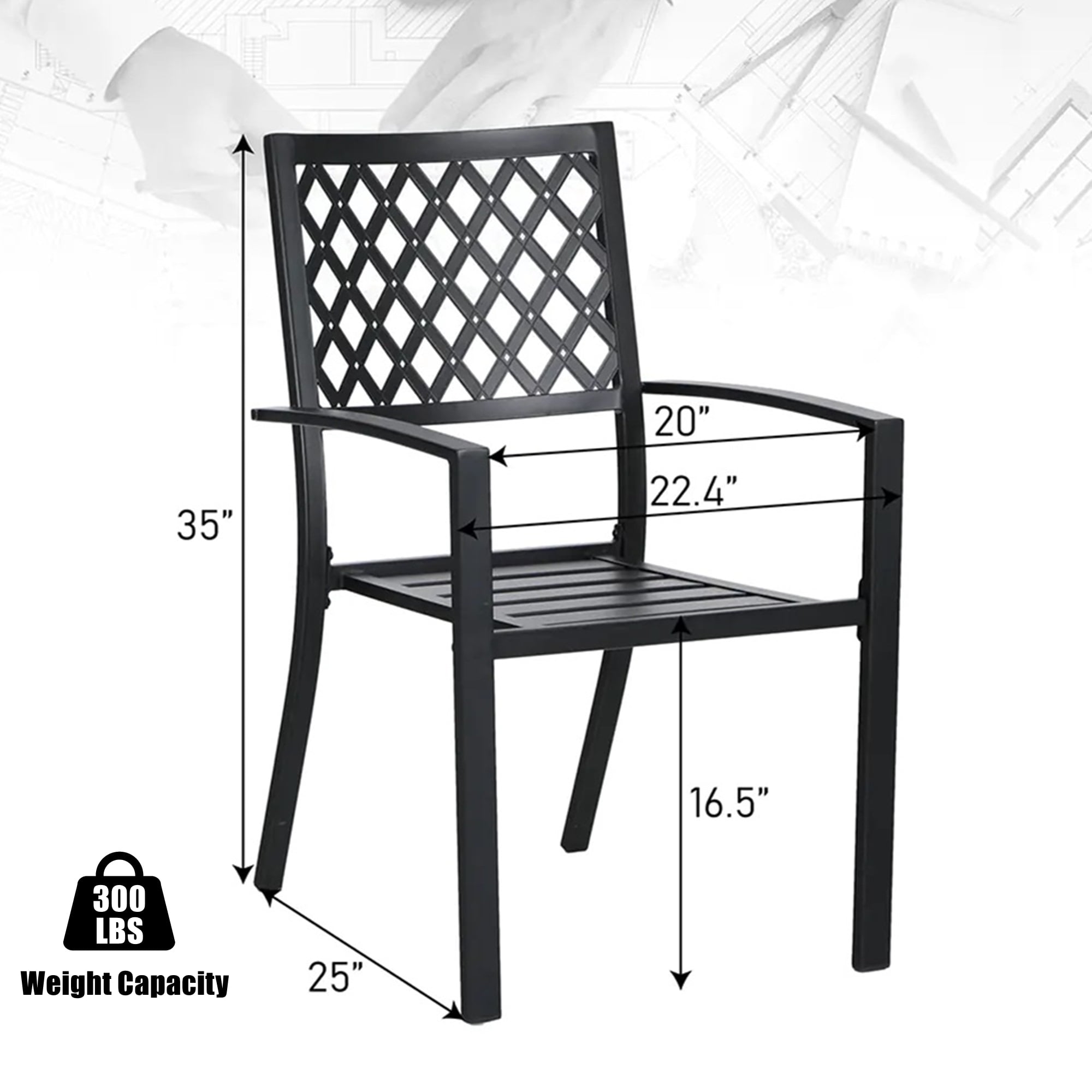 【SISANDI】 MIES CLASSIC midnight black 2 TMS Florence Indoor Dining Chair, Set of 2, Black - Walmart.com