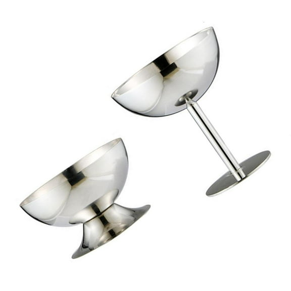 Necvior 304 Stainless Steel Dessert Cups Metal Ice Cream Bowls for Parties and Home Use