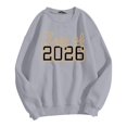 thumbnail image 4 of Women's Sweaters Basic Fall Pullover Sweatshirt with Letter Print Round Neck Layering Top Comfort Fit Chandail Femme Grey M, 4 of 5