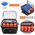 thumbnail image 5 of OPUX Insulated Dual Compartment Lunch Box Men Women | Leakproof Double Deck Lunch Bag Work Office |  Soft Cooler Tote Shoulder Strap Adult | Reusable Thermal Lunch Pail Kit 12 Cans, Black, 5 of 7