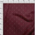 thumbnail image 2 of oneOone Georgette Viscose Carmine Red Fabric Texture & Floral Block Craft Projects Decor Fabric Printed By The Yard 42 Inch Wide, 2 of 4