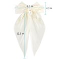 thumbnail image 6 of Holzlrgus Silky Satin Hair Bows 2 Pcs Big Hair Bows for Women Hair Ribbons Oversized Long Tail White Hair Bow Black Hair Bow Large Hair Ribbon Barrettes Metal Clips Bowknot Aesthetic Hair Accessories, 6 of 7