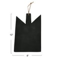 thumbnail image 3 of Main + Mesa Geometric Wood Cutting Board with Leather Tie, Black, 3 of 5