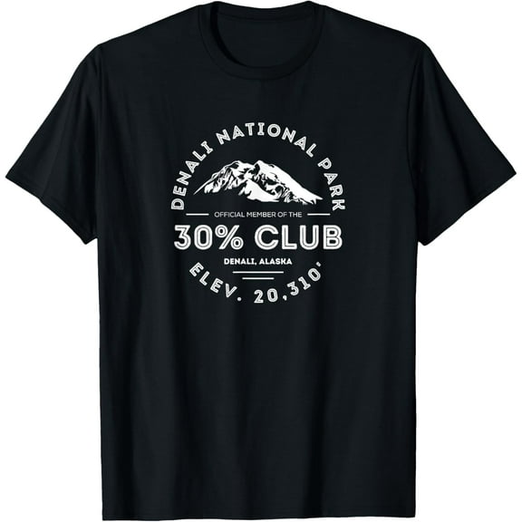 Denali 30% Club Alaska National Park Souvenir T-Shirt