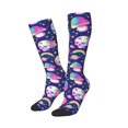 thumbnail image 2 of Fotbe Skull mushroom rainbow space print Women's Men's Novelty Crew Socks Cotton Socks Knee High Socks for Walking,Running,Nurses,Pregnancy, 2 of 8