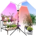 thumbnail image 1 of Lampe pour Plantes d'Intérieur avec Support, 315LEDs 150W Spectre Complet, Super Lumineuse LED pour Plantes d'Intérieur, Lampe de Sol à Trois Têtes Réglable 15-47 Pouces, Minuterie 3/6/12H & 3 Modes, 1 of 7