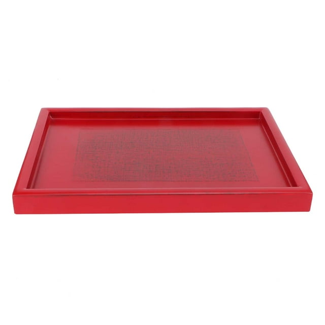 Serving Tray, Food Tray Snack Tray Durable Wooden Wood Tray For Home For Restaurant For Hotel For Living Room Red