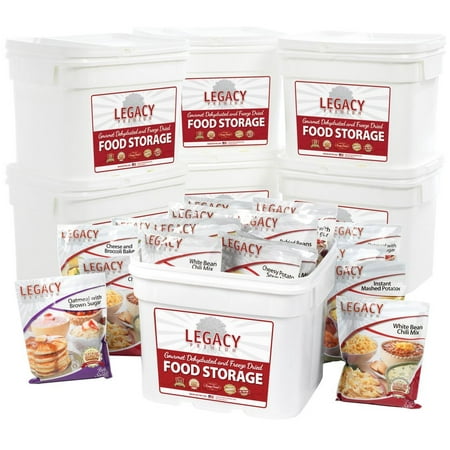 Legacy Premium 720 Large Serving Emergency Food Supply - 185 Lbs - Emergency Freeze Dried Prepper Supply - 25 Year Shelf Life Survival (Best Tasting Freeze Dried Survival Food)
