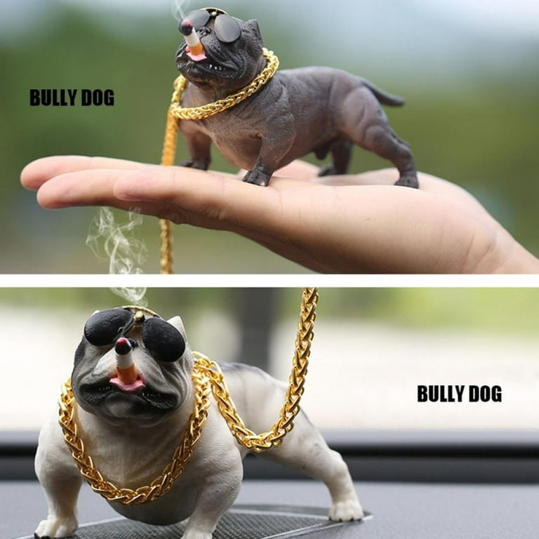 Car Dashboard Ornament Bully Pitbull Dog Doll Auto Interior Accessories  Ornaments Cute Gift Creative Home Decor Car Ornaments 