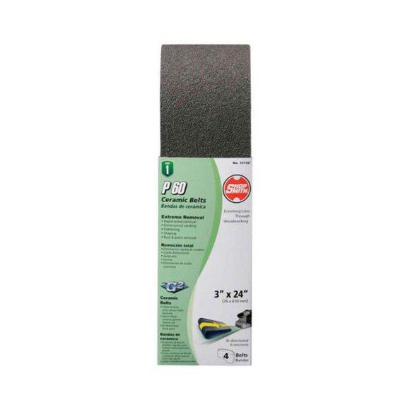 Shopsmith 12132 3 x 24 in. 60 Grit Ceramic belt