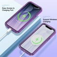 thumbnail image 2 of Magsafe Case for iPhone 14 Plus, Compatible with MagSafe Full-Body Protection Shockproof Rugged Clear Phone Cover with Built-in Anti-Fingerprint Screen Protector for iPhone 14 Plus, Darkpurple, 2 of 8