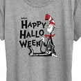 thumbnail image 3 of Dr. Seuss - Happy Halloween Skeleton Cat - Women's Short Sleeve Graphic T-Shirt, 3 of 6