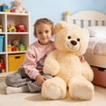 thumbnail image 3 of HollyHOME 36 Inch Giant Teddy Bear Big Plush Stuffed Animal Soft Cuddly Toy Gift for Girlfriend Kids Valentine's Day  Beige, 3 of 9