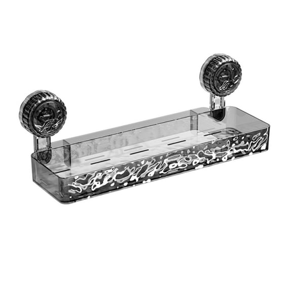 Hot Picks,Water Ripple Suction Cup Storage Rack,Mobile Storage Rack with No Drilling, Wall Hanging Type for Bathroom or Kitchen Organization Holiday Countdown|Plastic,Gray