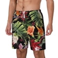 thumbnail image 2 of Gaeub Watercolor Tropical Flowers Mens Swim Trunks Stretch Beach Shorts Quick Dry for Men Swim Shorts Swimwear with Pockets- X-Large, 2 of 9