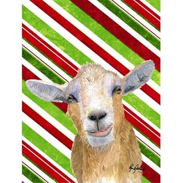 Carolines Treasures RDR3022CHF Candy Cane Goat Christmas Flag Canvas House Size