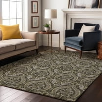 Addison Rugs Mayfield Washable Transitional Panel Taupe Rectangle Rug, 10' x 14'