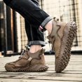 thumbnail image 6 of Men's Casual Genuine Leather Shoes Outdoor Lightweight Breathable Hand-Stitched Boots for Driving Walking Classic Shoes Yellow 7 US, 6 of 7
