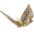 thumbnail image 3 of GlassOfVenice Murano Glass Golden Quilt Millefiori Butterfly, 3 of 8