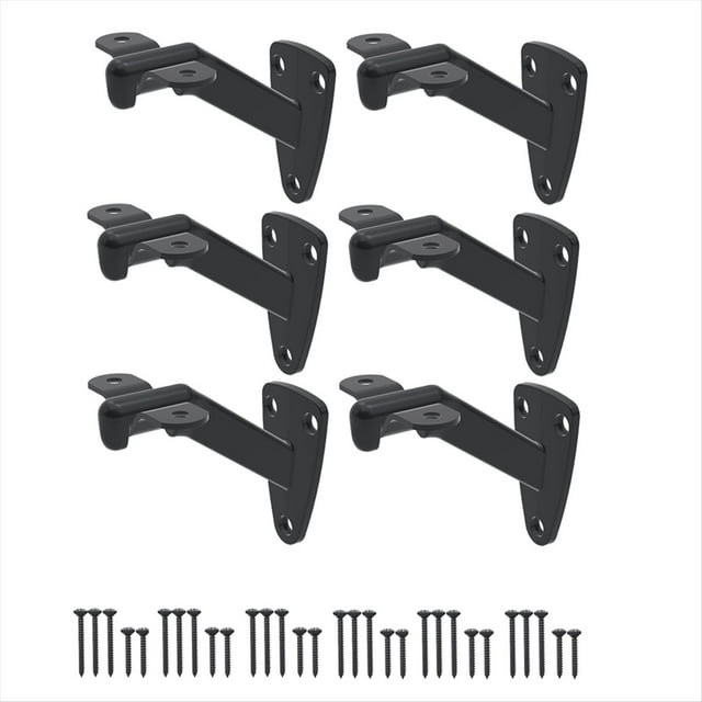 Hand Rail Brackets for Stairs- 6 Pcs Handrail Brackets for Indoor Stairs or Outdoor Stairs Support,Hand Railing Brackets