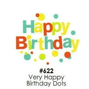 Very Happy Birthday Dots Cake Decoration Edible Frosting Photo Sheet