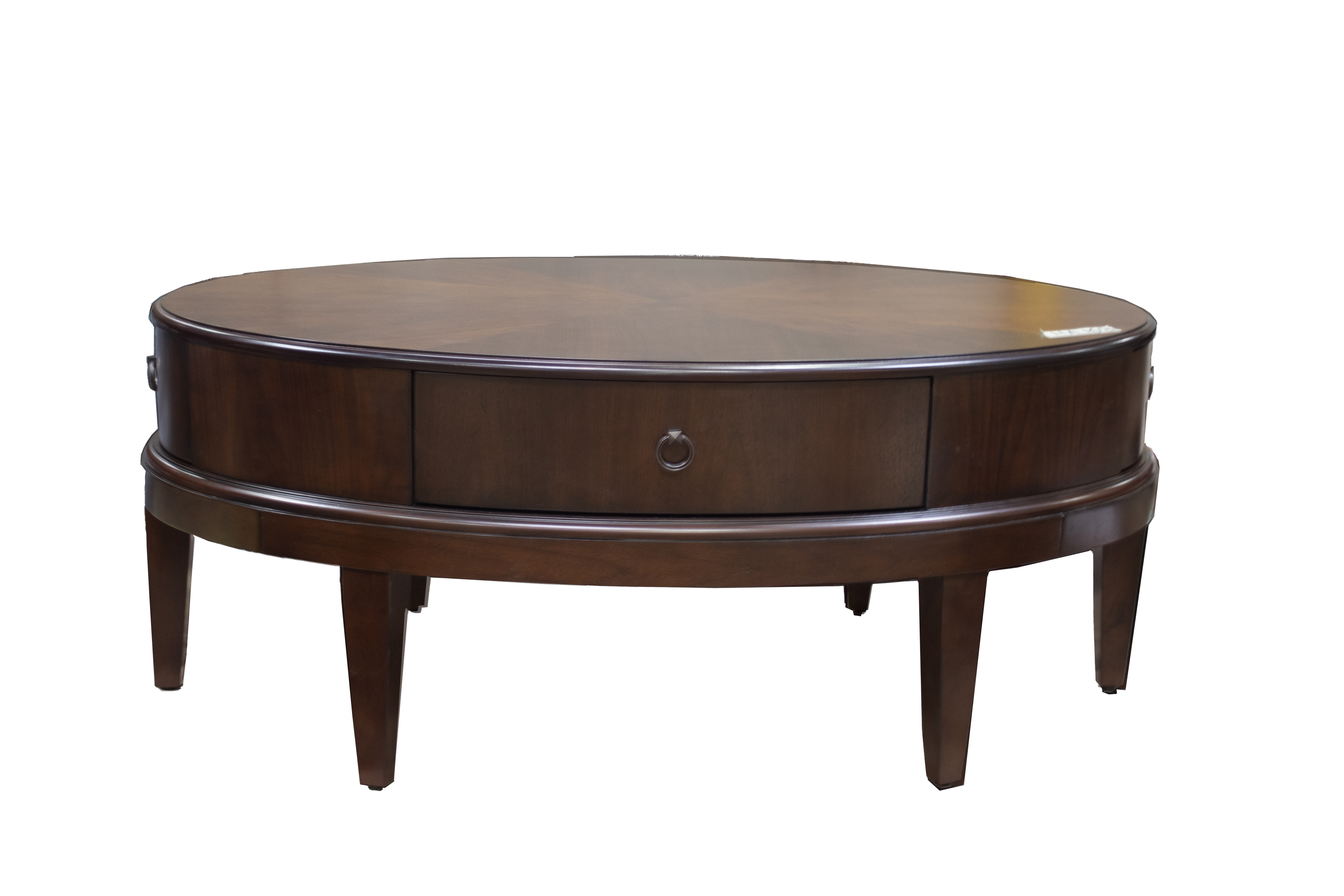 Best Master Furniture Henry Walnut Oval Cocktail Table